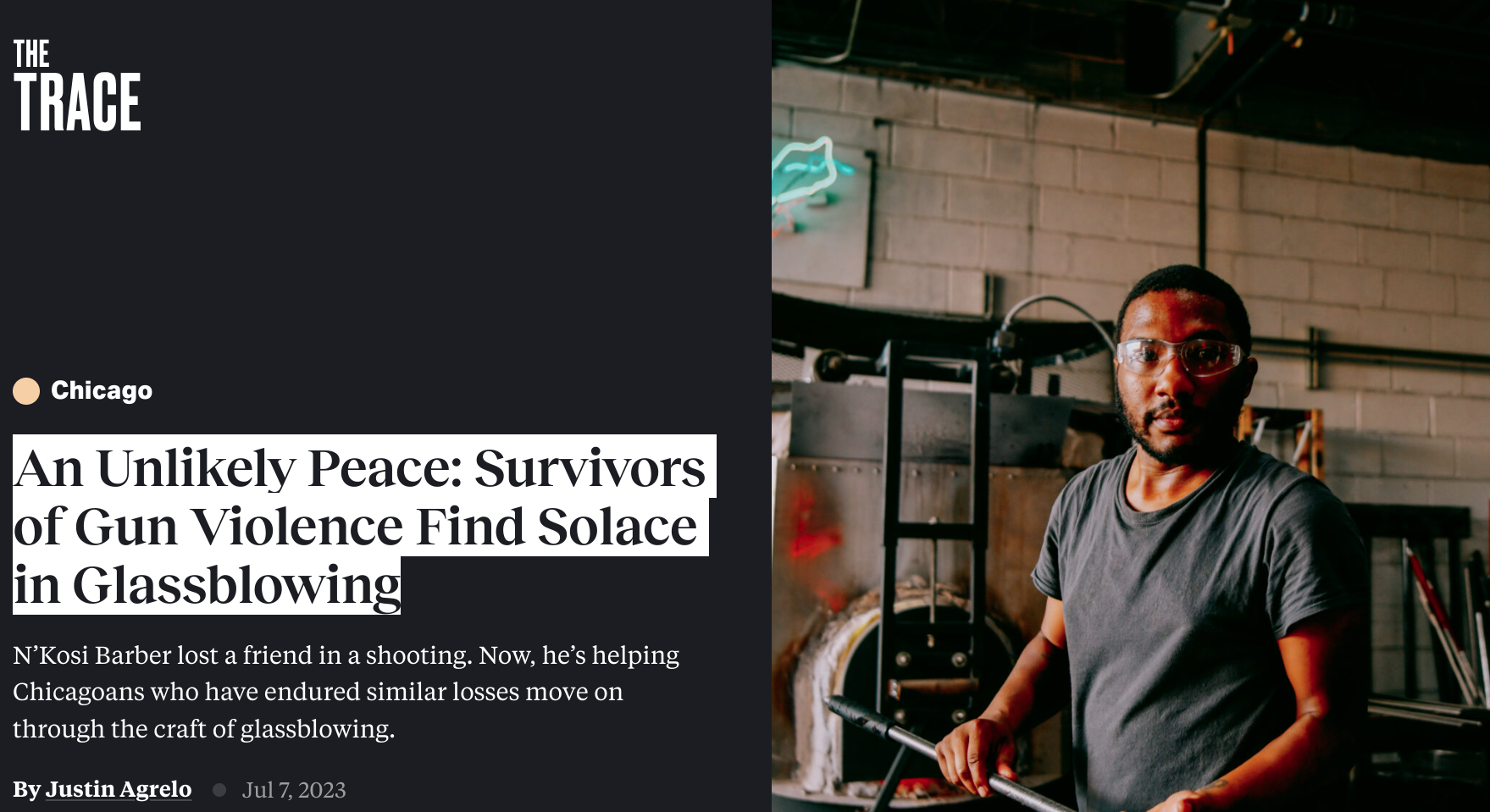 An Unlikely Peace: Survivors of Gun Violence Find Solace in Glassblowing